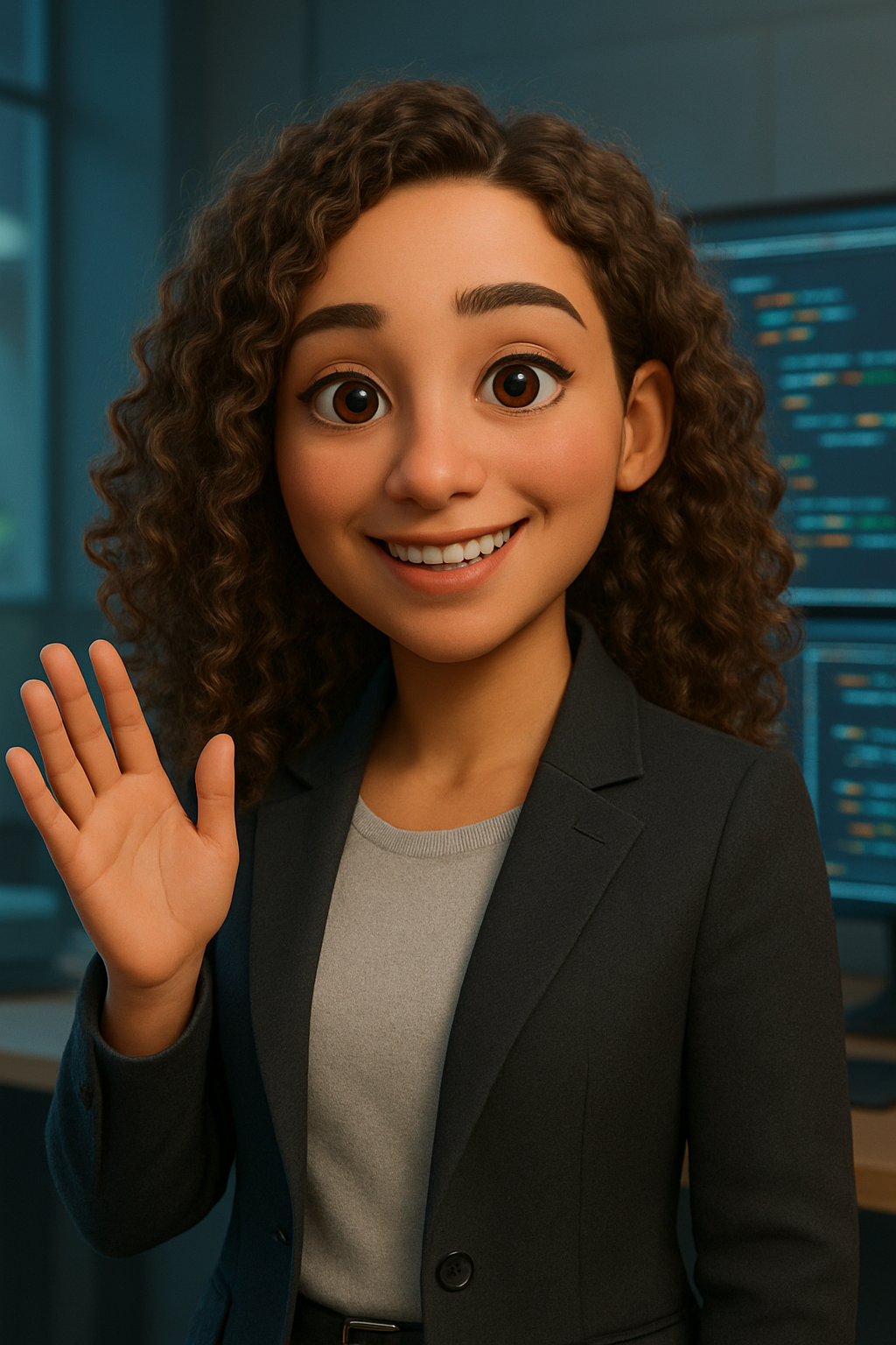 Ilustração de Luciane Kellen estilo Pixar